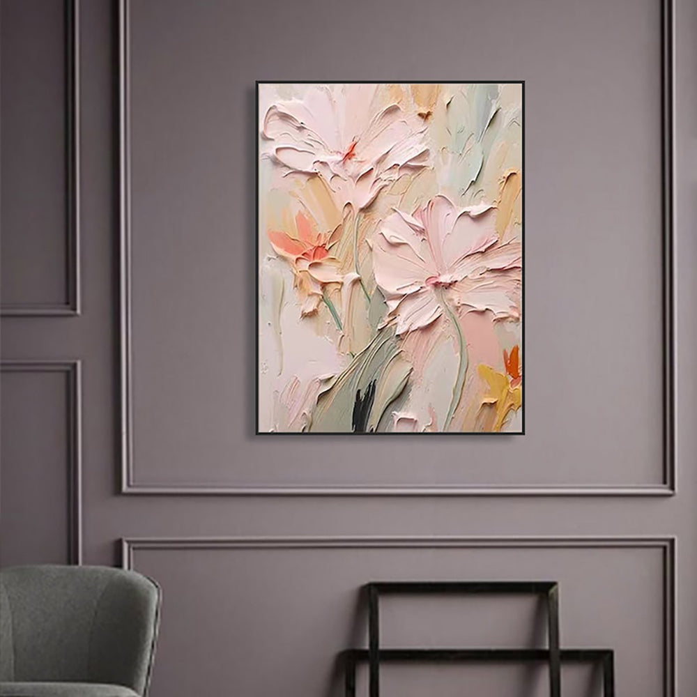 Handmade Oil Painting Canvas Wall Art Decoration 3D Texture Thick Oil Flowers Modern Abstract For Home Room Decor