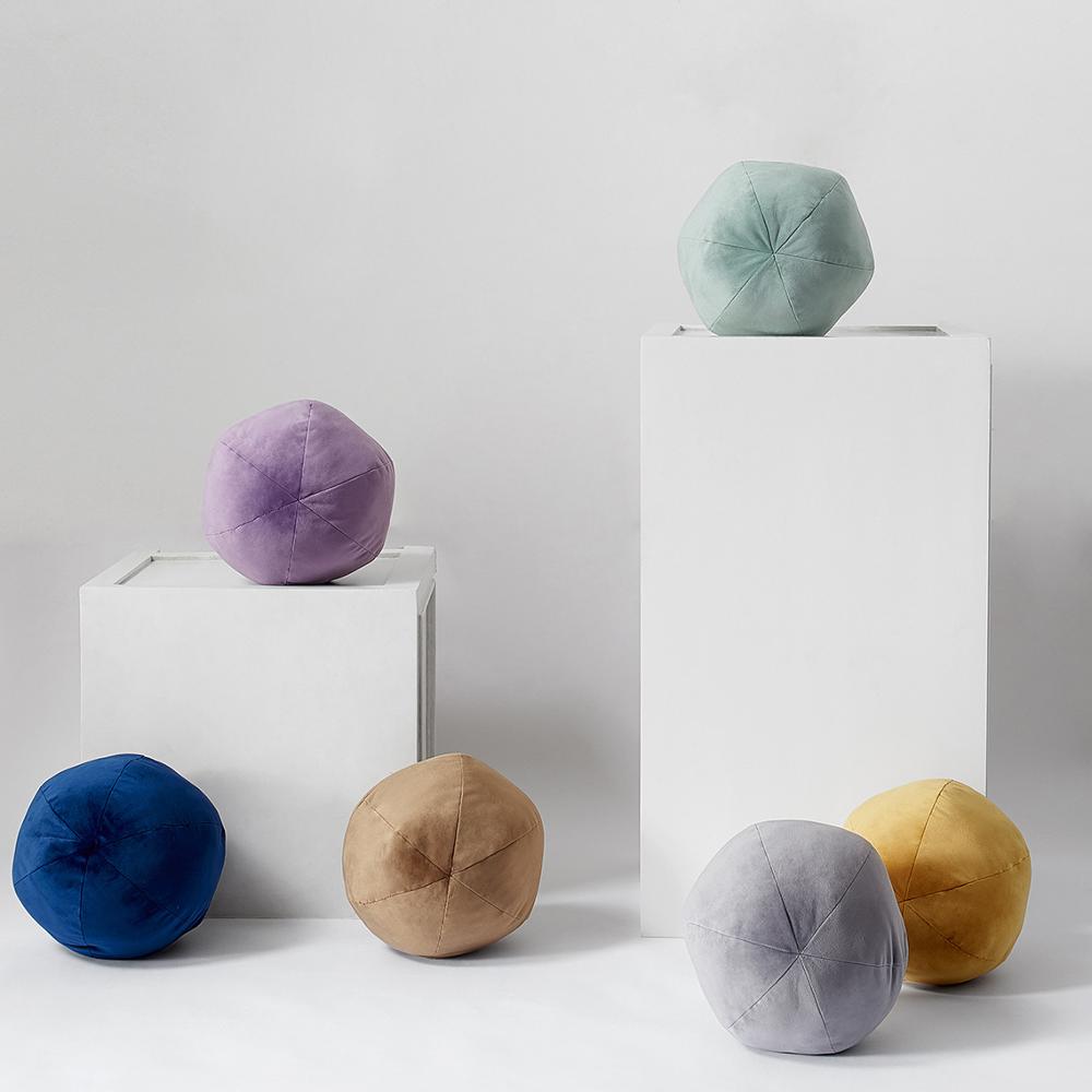 Velvet ball pillow