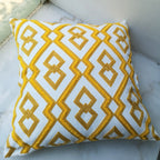 Embroidered bedside pillow
