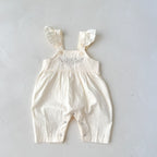 Baby Girl's Loose Adjustable Suspender Romper